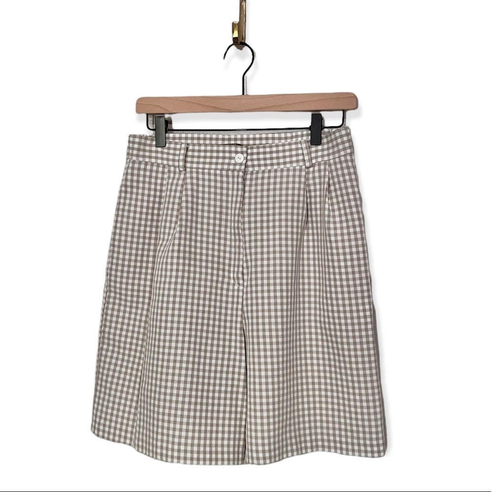 Requirements vintage gingham high waisted shorts